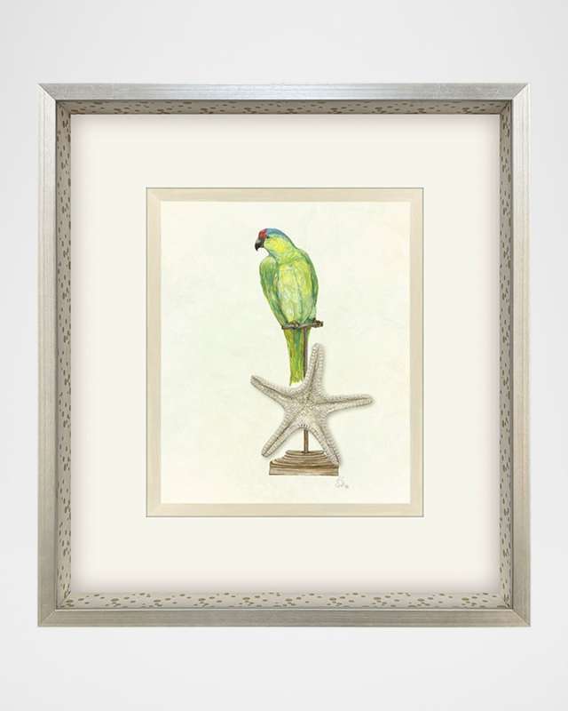 "Treasure Parrot II" Hand-Embellished Giclee by PopJoy Studio